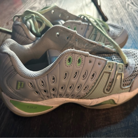 Gray and Green Prince Sneakers - Picture 1 of 4